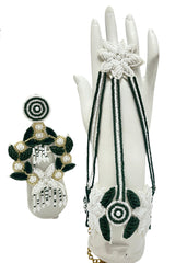 Emerald Bloom Handcrafted Beaded Jewelry Set