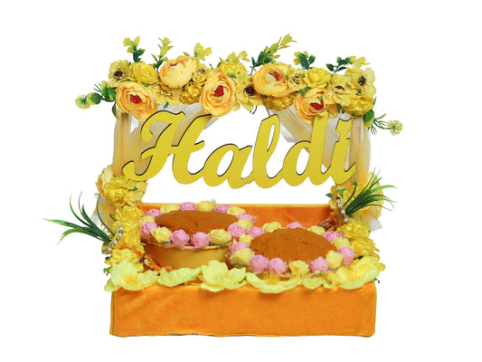 Floral Glow Haldi Platter