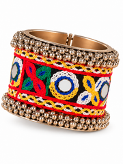 Rangoli Mirror Work Statement Garba Cuff