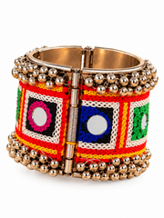 Rangoli Mirror Work Hinged Garba Cuff