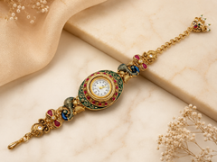 Heritage Peacock Enamel Watch with Gift Box and message card