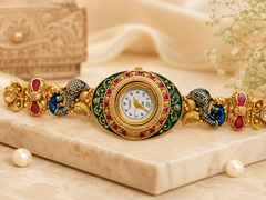 Heritage Peacock Enamel Watch with Gift Box and message card