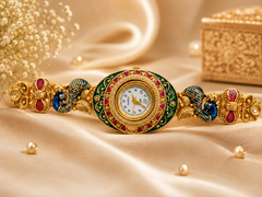 Heritage Peacock Enamel Watch with Gift Box and message card