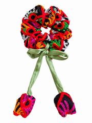 Navratri Multicolour Braided Hair Accessory – Traditional Garba Hair Ornament