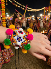 Rangili Phool Multicolour Floral Hand Band – Navratri Special
