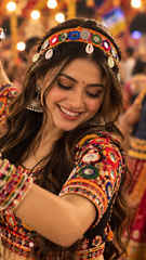 Rang Rasiya – Multicolour Navratri Shell Charm Hairband