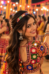 Rangoli – Multicolour Mirror Work Navratri Hairband