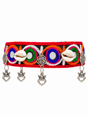 Rang Rasiya – Multicolour Navratri Hairband with Silver Angel Heart Charms
