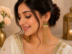 Kashmiri Heritage Long Chain Earrings