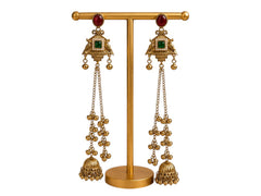 Kashmiri Heritage Long Chain Earrings