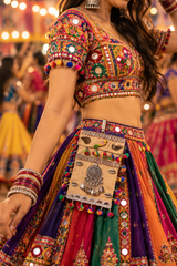 Royal Navratri Multicolour Embellished Festive Purse
