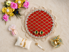 Premium Rakhi Celebration Hamper with Designer Pooja Thali & Diya