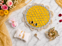 Premium Rakhi Celebration Hamper with Designer Pooja Thali & Diya