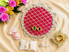 Premium Rakhi Celebration Hamper with Designer Pooja Thali & Diya