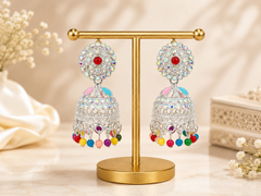 Radiant Traditions: Multi-Style Designer Jhumka Combo Set