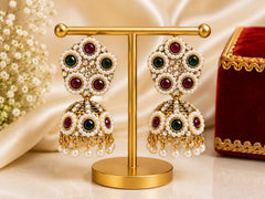 Radiant Traditions: Multi-Style Designer Jhumka Combo Set