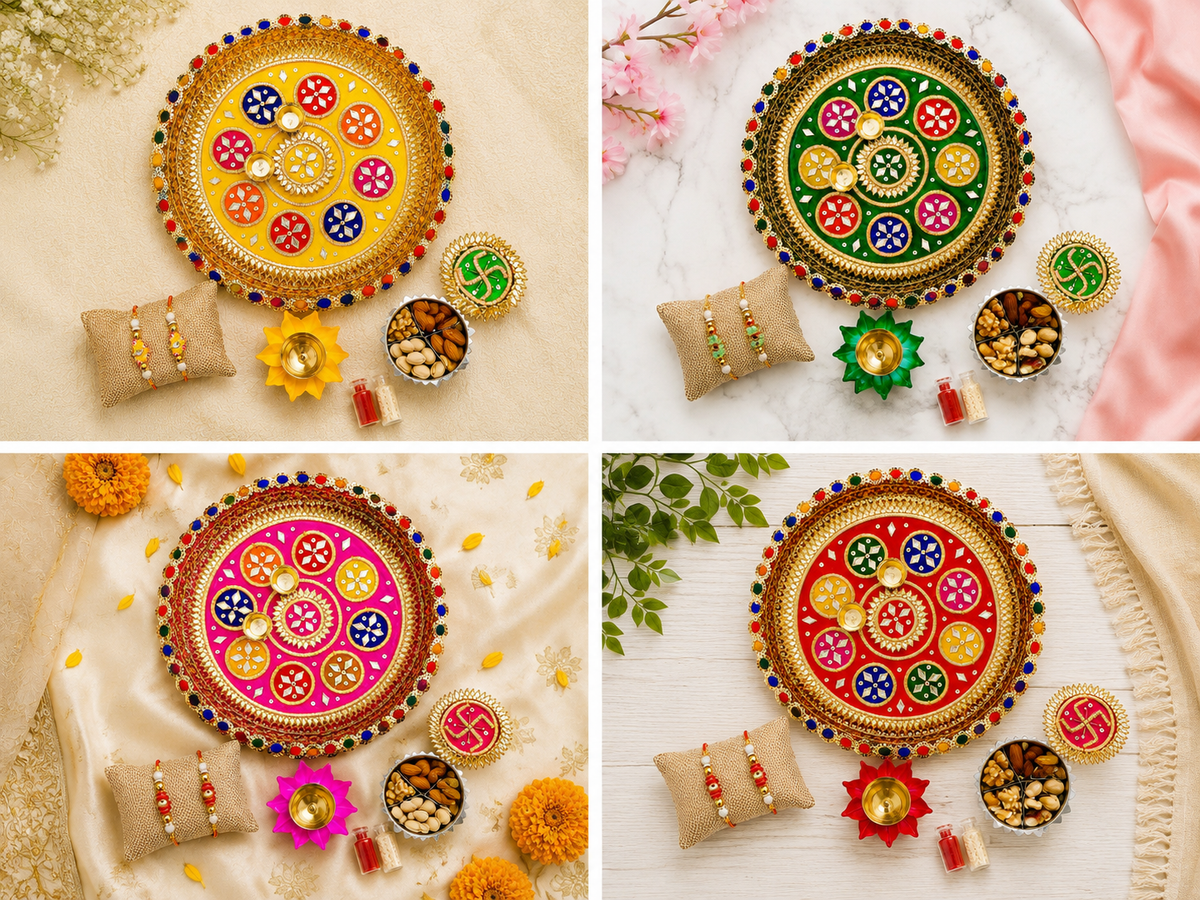 Royal Lotus Rakhi Celebration Set