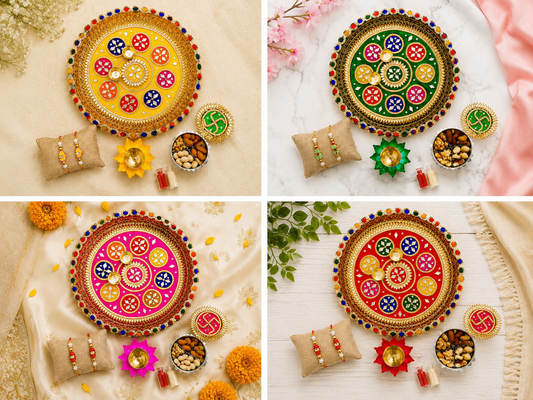 Royal Lotus Rakhi Celebration Set