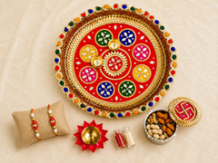 Royal Lotus Rakhi Celebration Set
