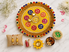 Royal Lotus Rakhi Celebration Set