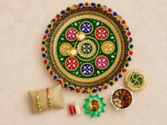 Royal Lotus Rakhi Celebration Set