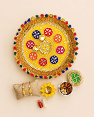 Royal Lotus Rakhi Celebration Set