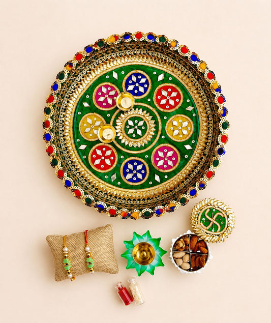 Royal Lotus Rakhi Celebration Set