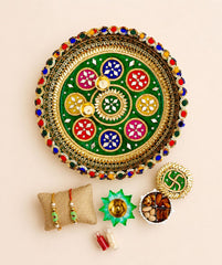Royal Lotus Rakhi Celebration Set