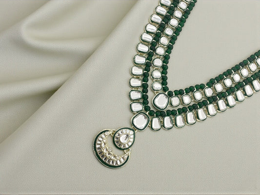 Shahee Stone Groom Mala - Green