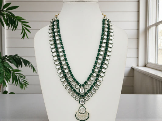 Shahee Stone Groom Mala - Green