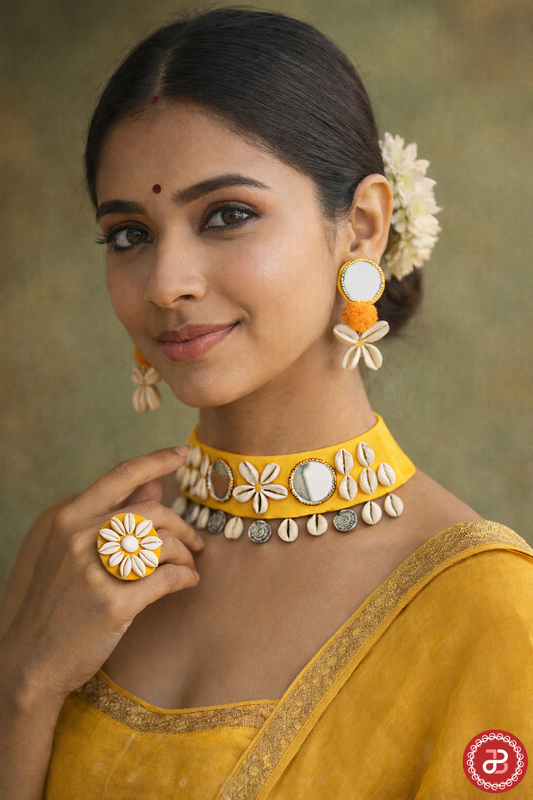 Handcrafted shell charm set