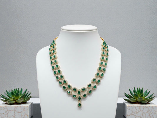 JB - Mayur Stone Groom Mala - Green