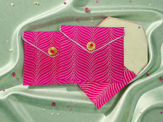 Silk Pink Saree Cover with Gold Zari Pattern