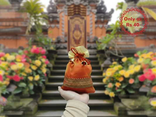 Traditional Zari Silk Potli